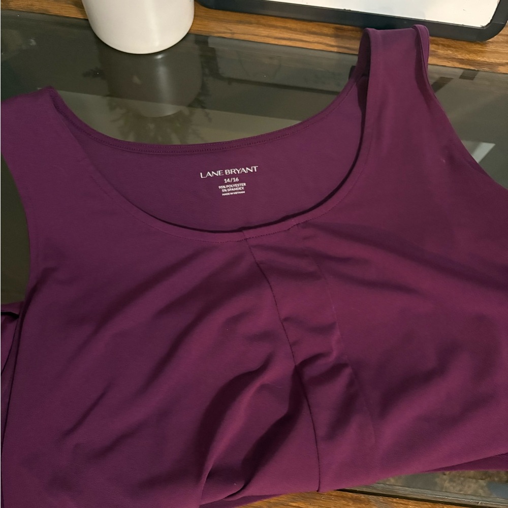 Lane Bryant Tank Top - Plum Color - 14/16 - Picture 2 of 5